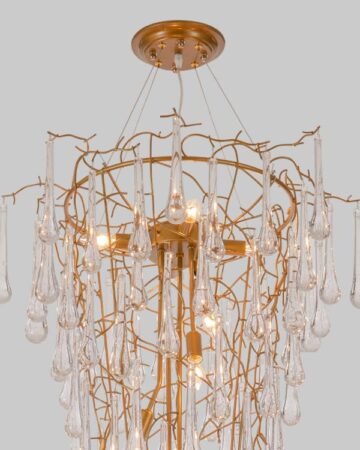 Đèn chùm thả thông tầng hạt thủy tinh giọt nước VIRGO DL732