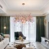 Đèn chùm thủy tinh giọt nhiều màu phong cách Bắc Âu VIRGO DL731