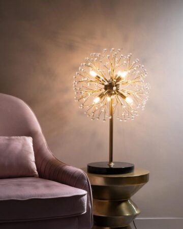 Đèn bàn Decor phòng khách hoa bồ công anh pha lê TL117