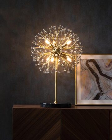 Đèn bàn Decor phòng khách hoa bồ công anh pha lê TL117