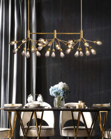 Đèn chùm thanh ngang trang trí bàn ăn cao cấp L288