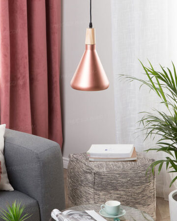 Đèn thả trang trí hợp kim sơn nhũ hồng cao cấp L683