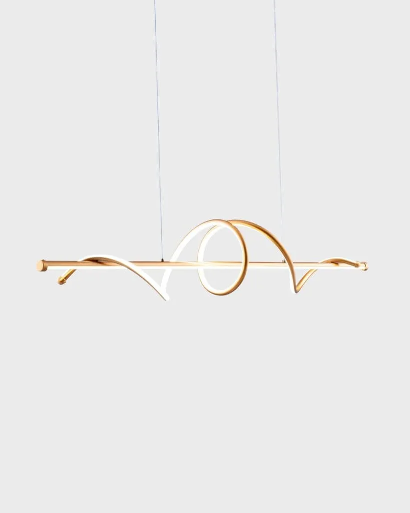 Đèn Thả Bàn Ăn LED Thanh Ngang Uốn Lượn Nghệ Thuật VRG-TTK136