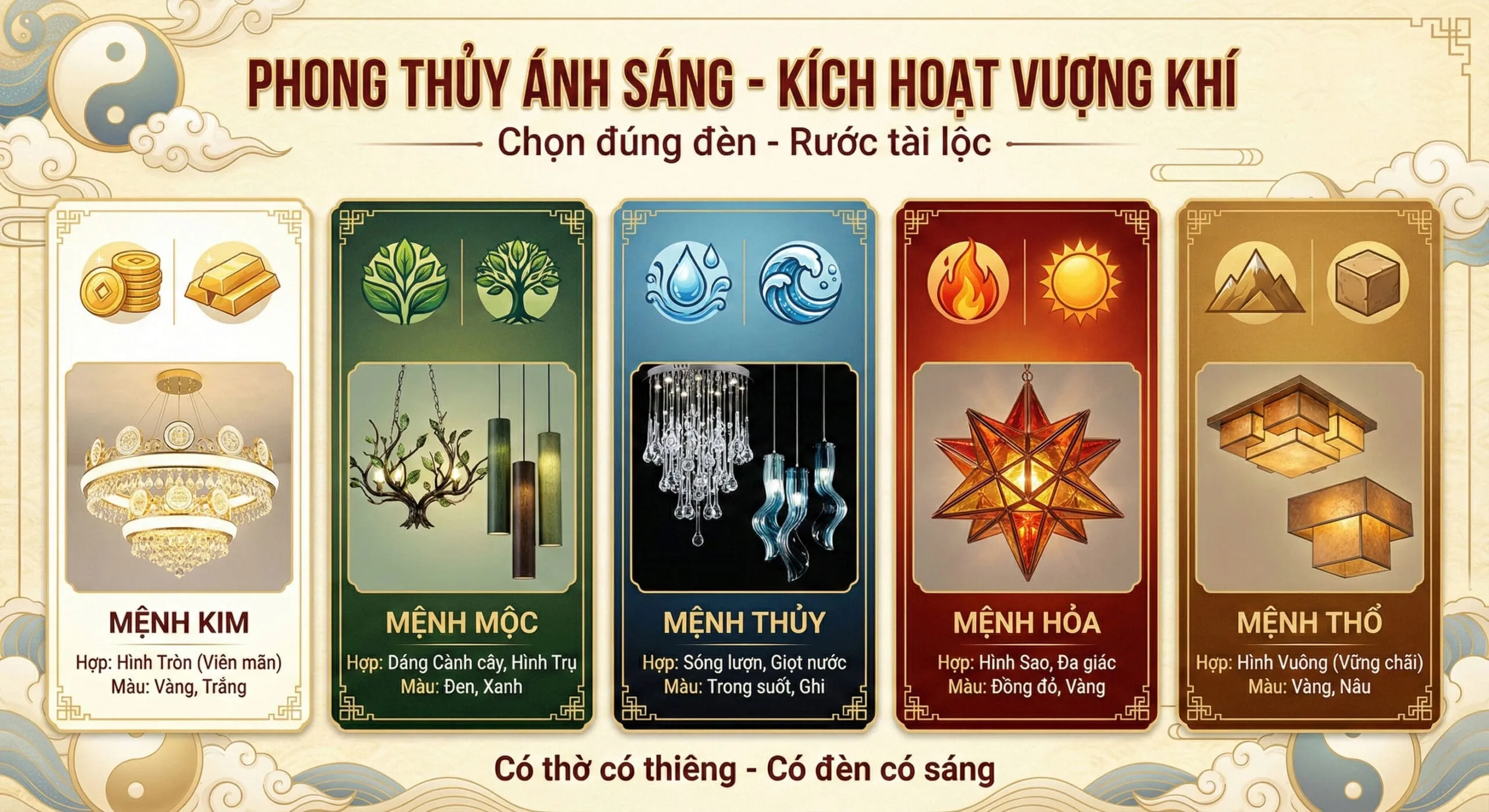 Phong thủy ánh sáng - Kích hoạt vượng khí