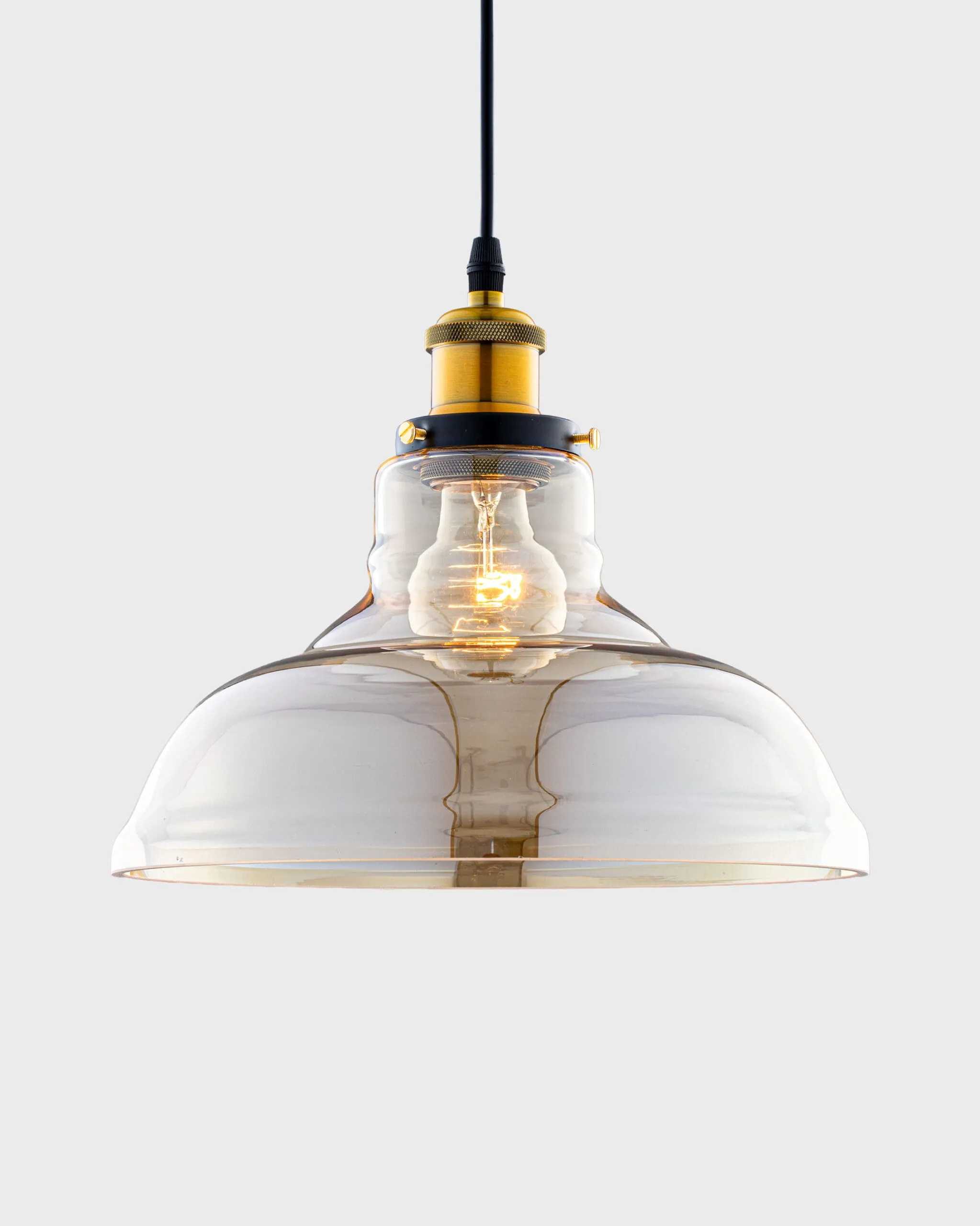 Đèn Thả Thủy Tinh Đẹp Mắt Hình Bầu Tròn Vàng Sang Trọng VRG-TT03E