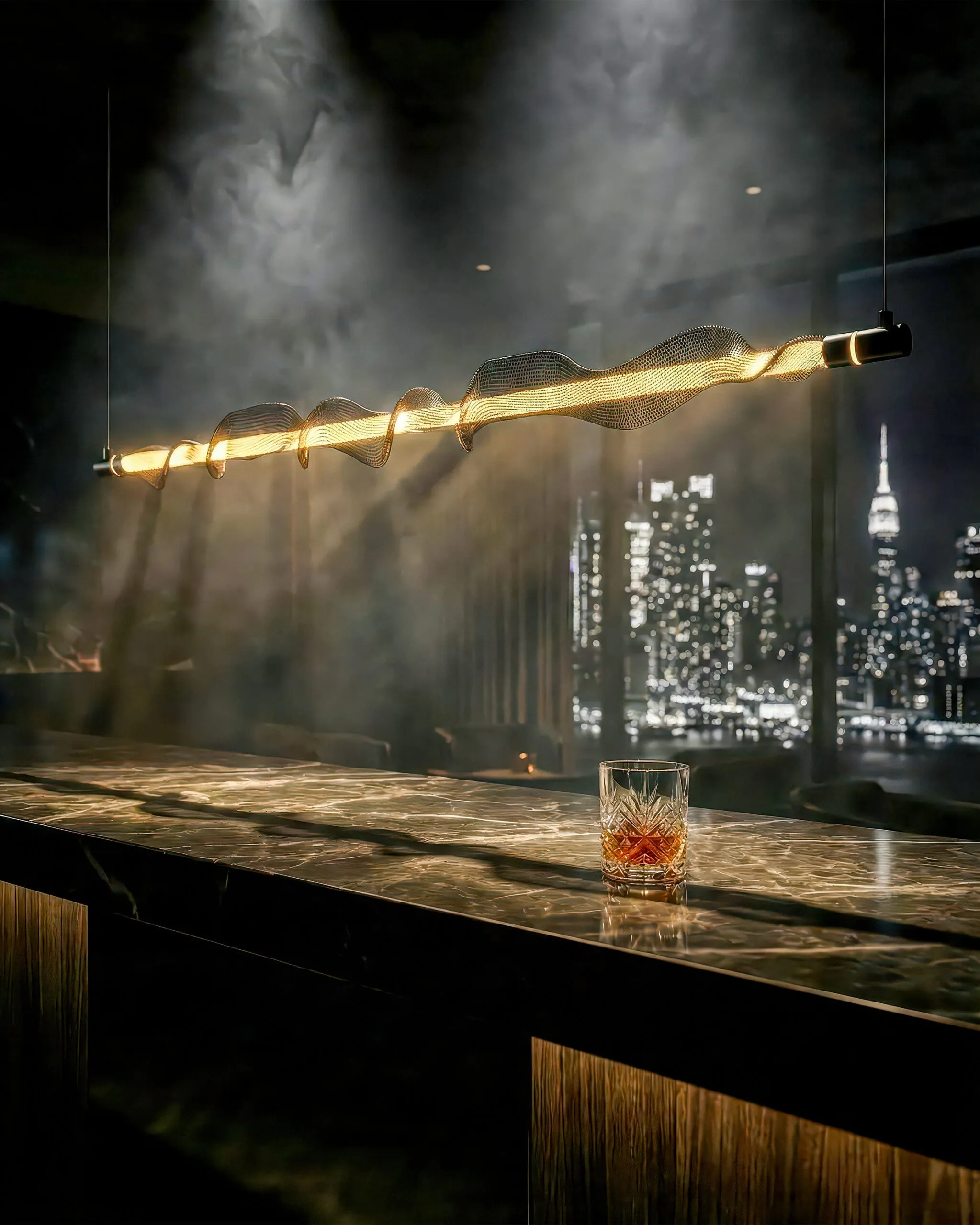 Đèn Thả Hiện Đại Hợp Kim Đen Màu Vàng Sang Trọng VRG-TTK96