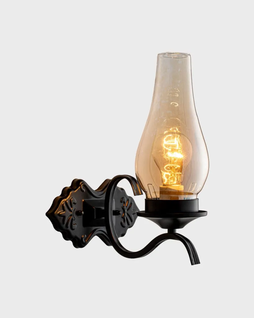 Đèn Tường Cổ Điển Bằng Đồng Và Thủy Tinh Trong Suốt Sang Trọng VRG-6248